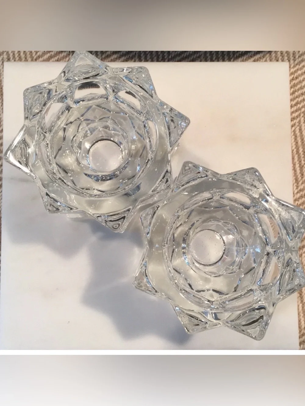 Mikasa sparkling star candle holder taper votive